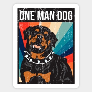 One man dog Sticker